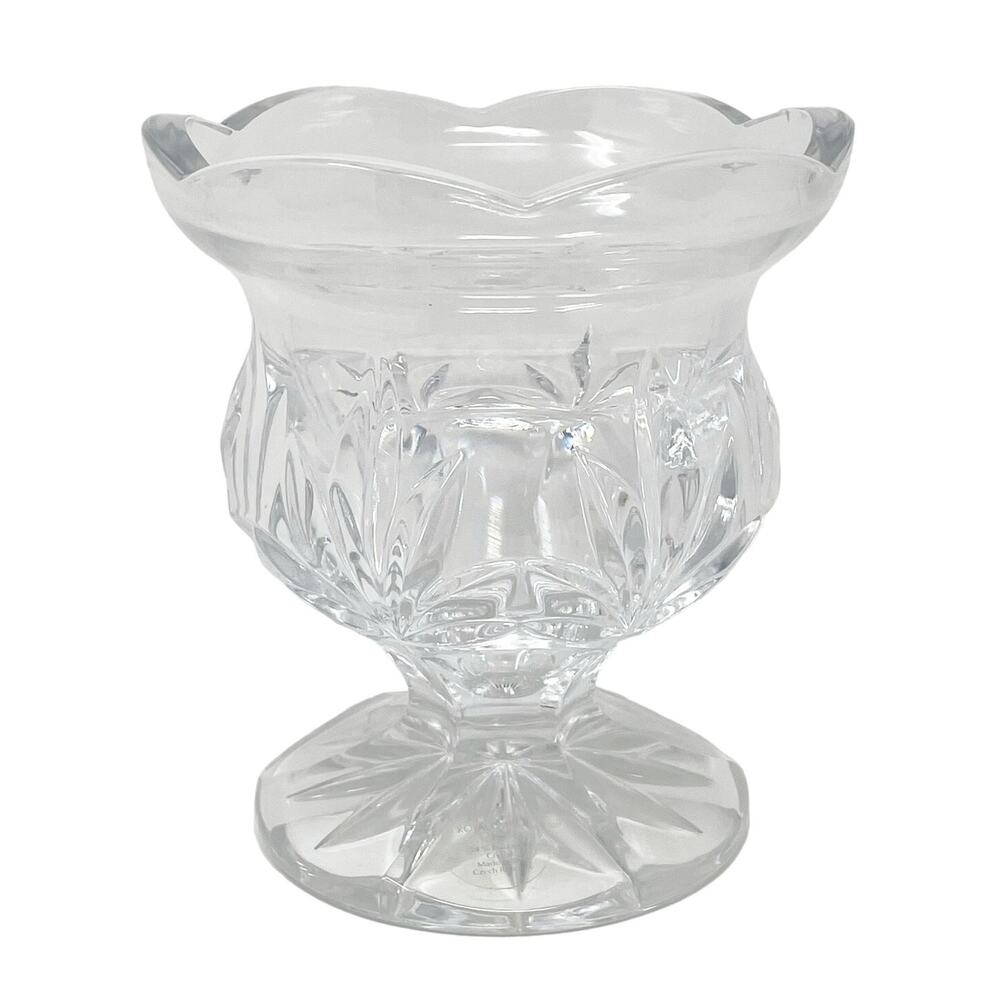 Royal Limited Crystal Tulip Vase Candleholder‎ 24% Lead Czech Republic Marked